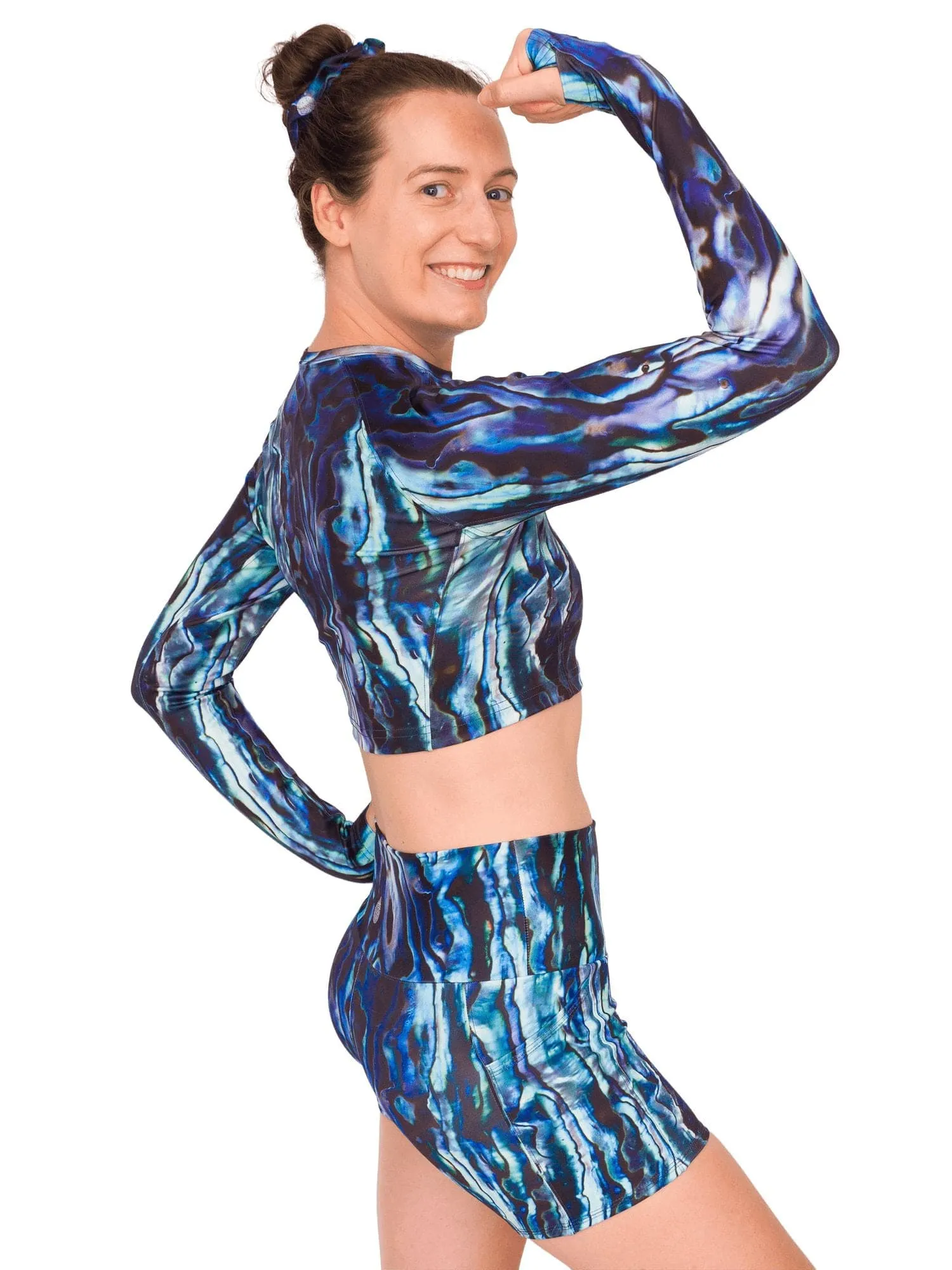 Abalone Restoration Cropped Rashguard