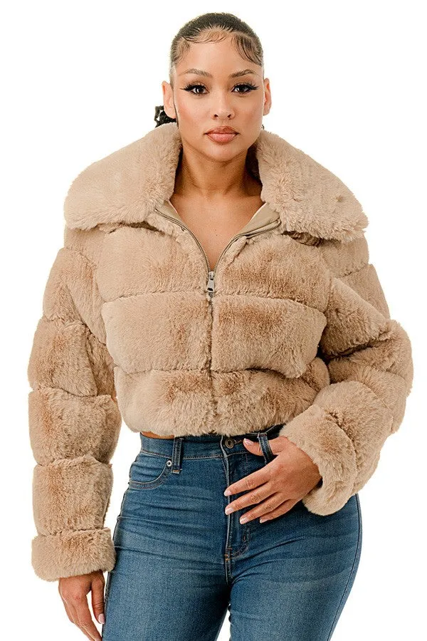 All Over Fur Collared Jacket