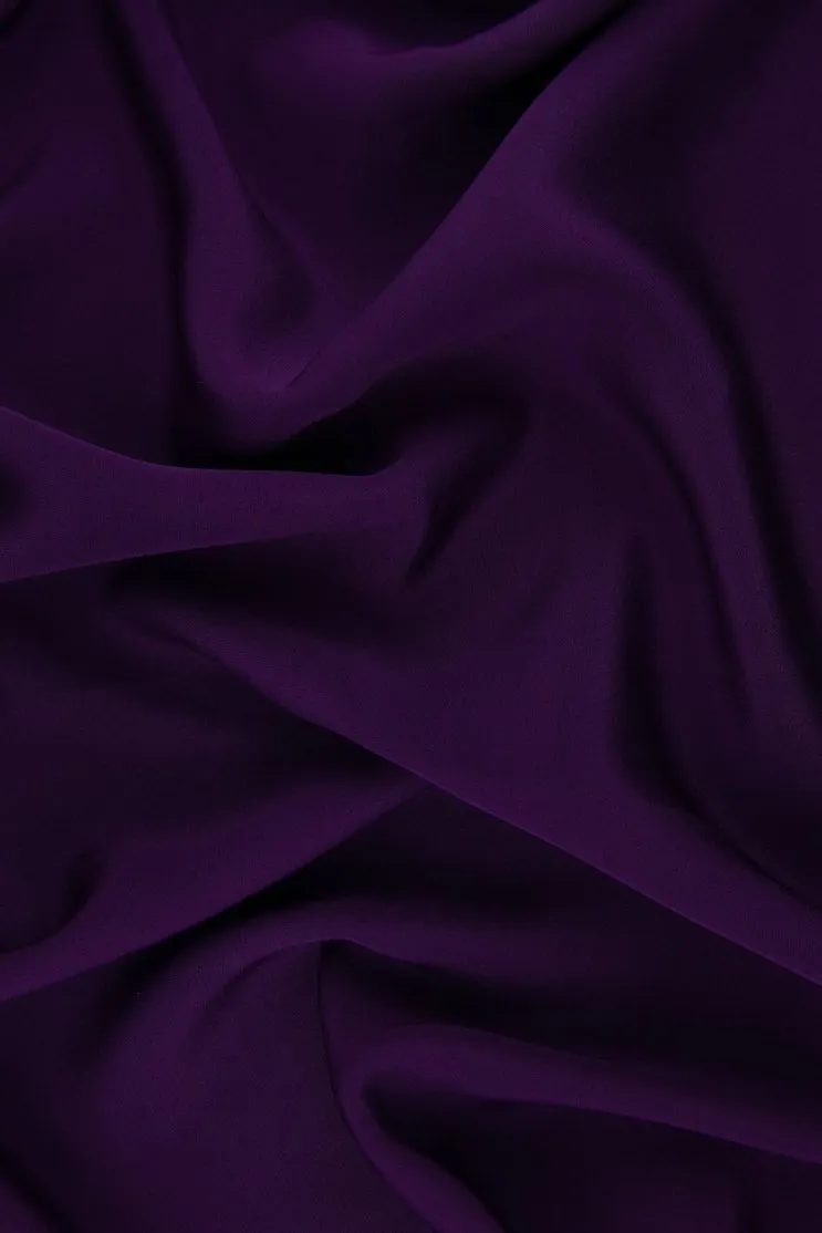 Amethyst Silk 4-Ply Crepe Fabric