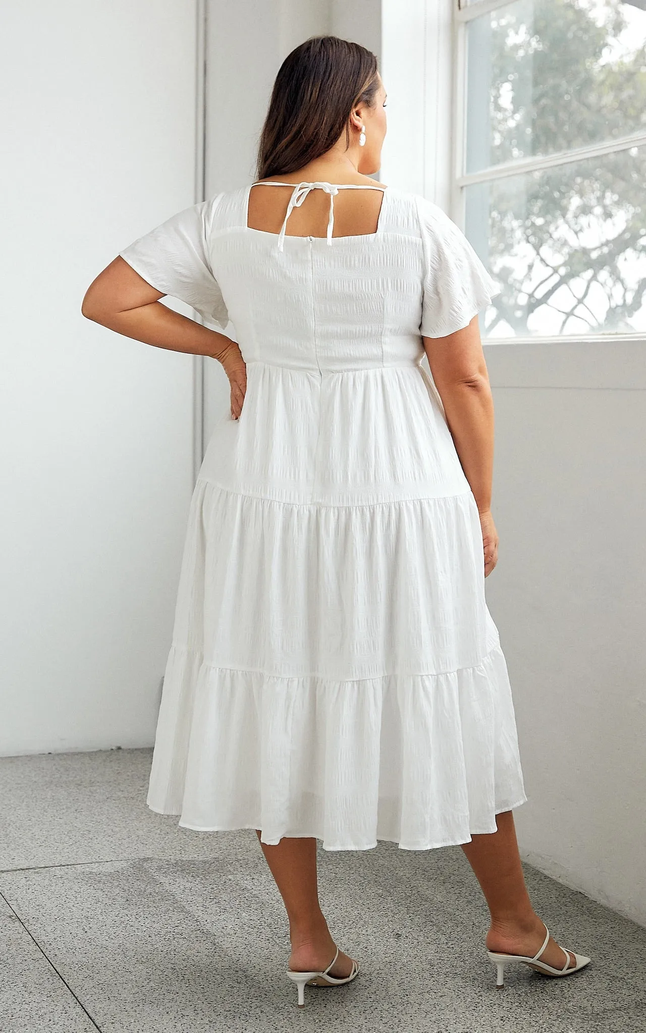 Angelic Midi Dress - White