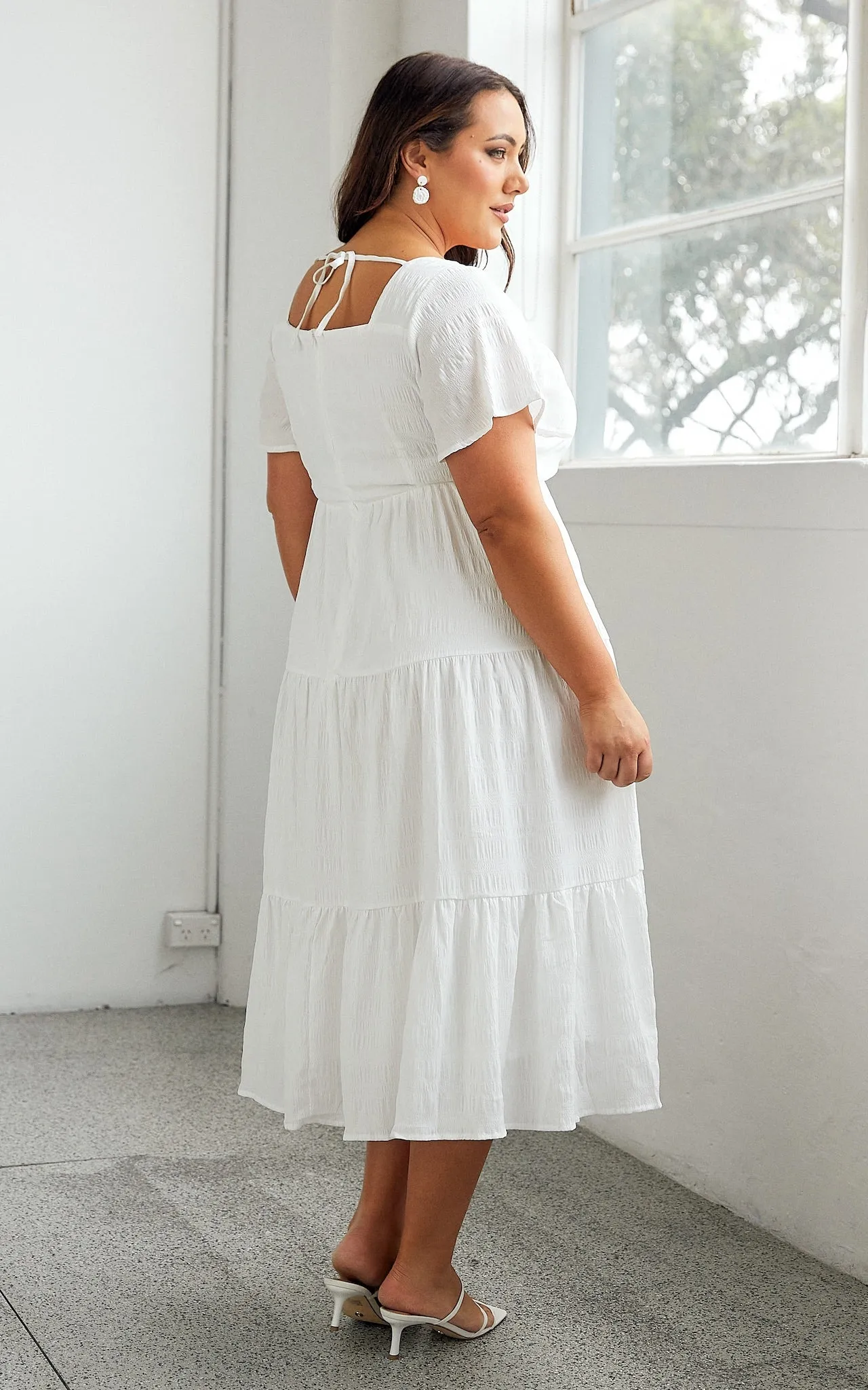 Angelic Midi Dress - White