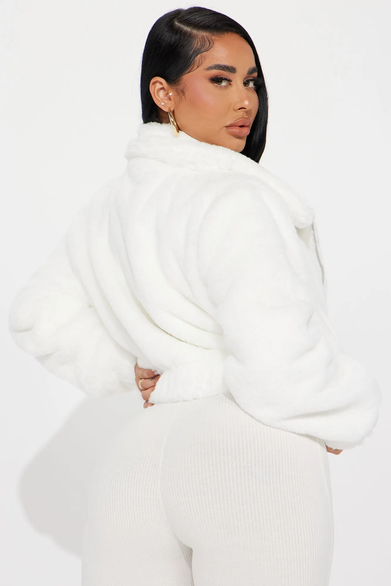 Better With You Faux Fur Jacket - Ivory