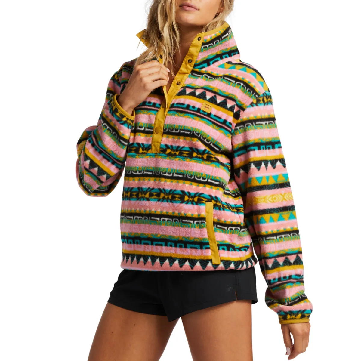 Billabong Women's Switchback Lite Mock Neck Fleece Pullover Jacket