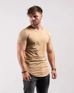 Classic Longline Shirt (Beige)