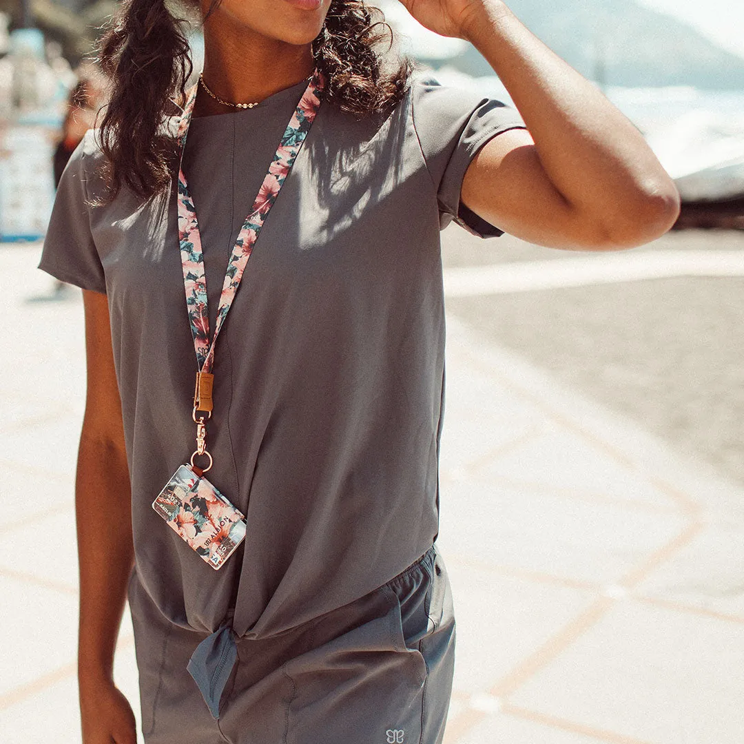 Cobblestone Grey Front Tie Top