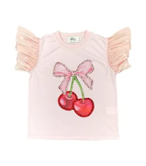 Crystal Cherry Ruffle T-shirt