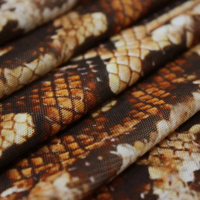 Desert Snake Printed Power Mesh Fabric | Blue Moon Fabrics