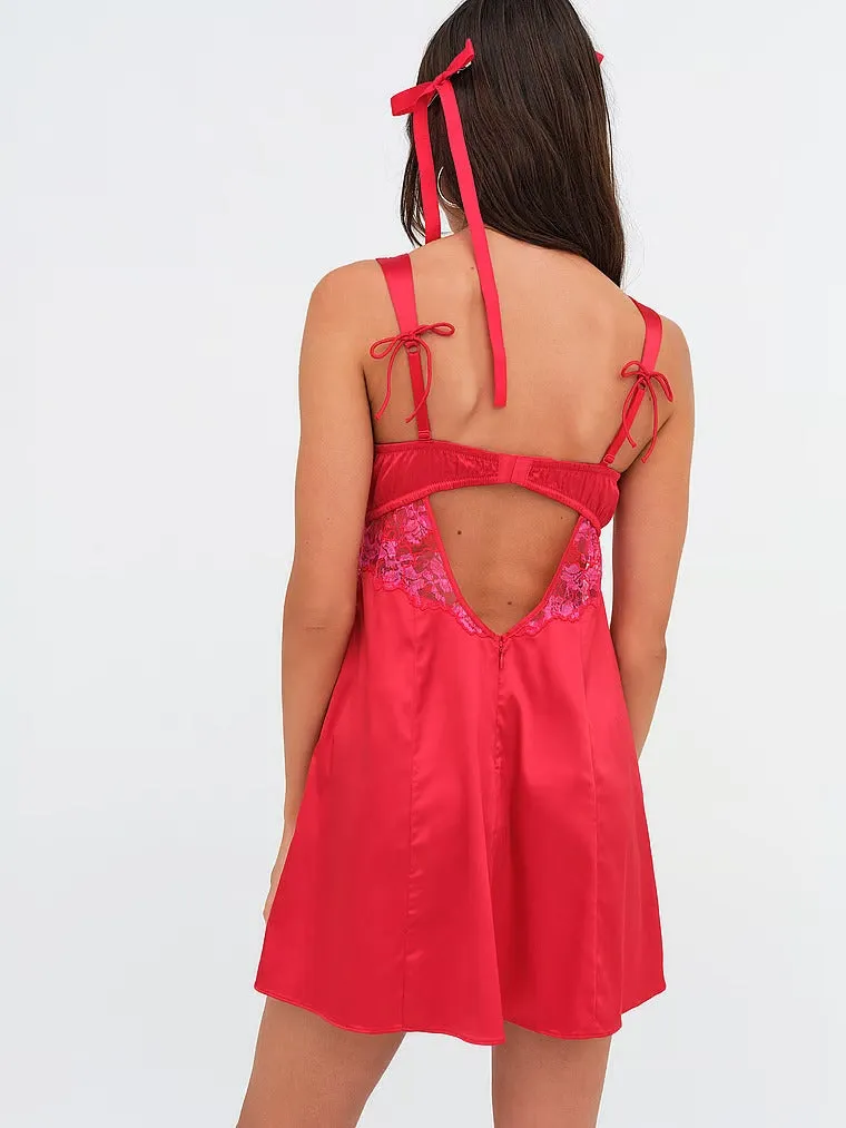 Dress For Love & Lemons Cordelia Slip, red