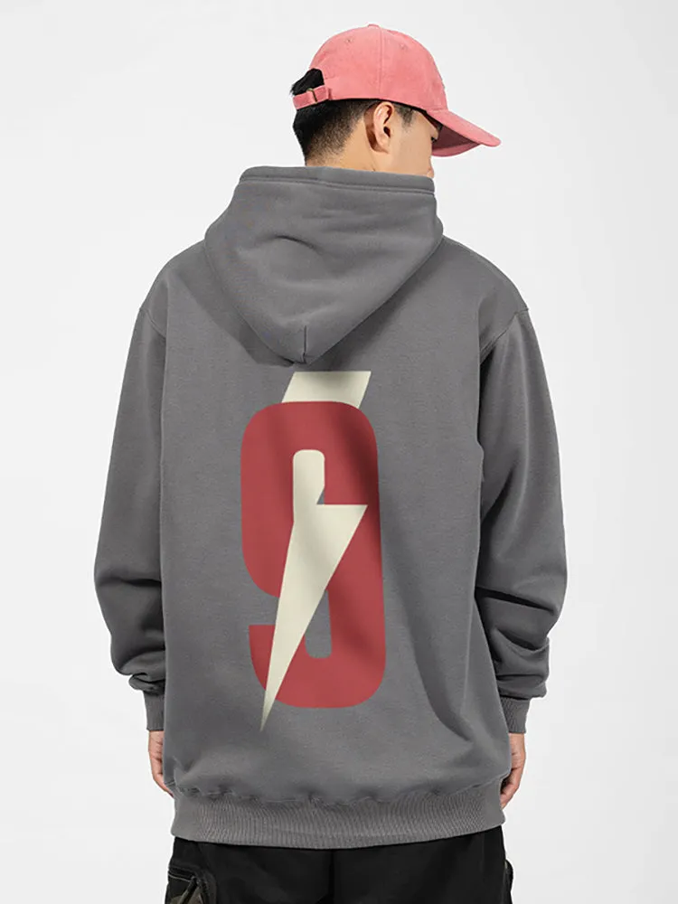 Fleece Double-Line Printed Hoodie