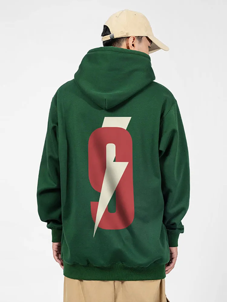 Fleece Double-Line Printed Hoodie