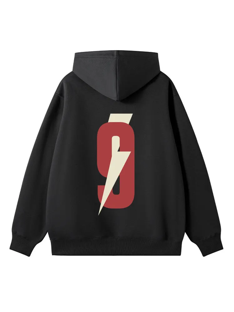 Fleece Double-Line Printed Hoodie