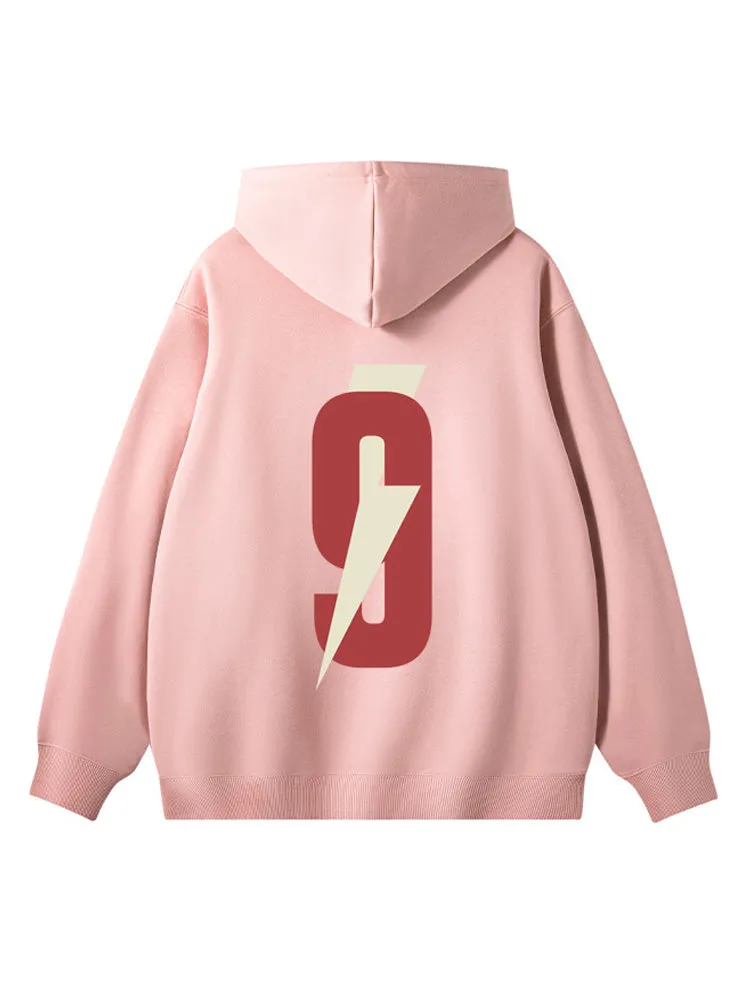 Fleece Double-Line Printed Hoodie