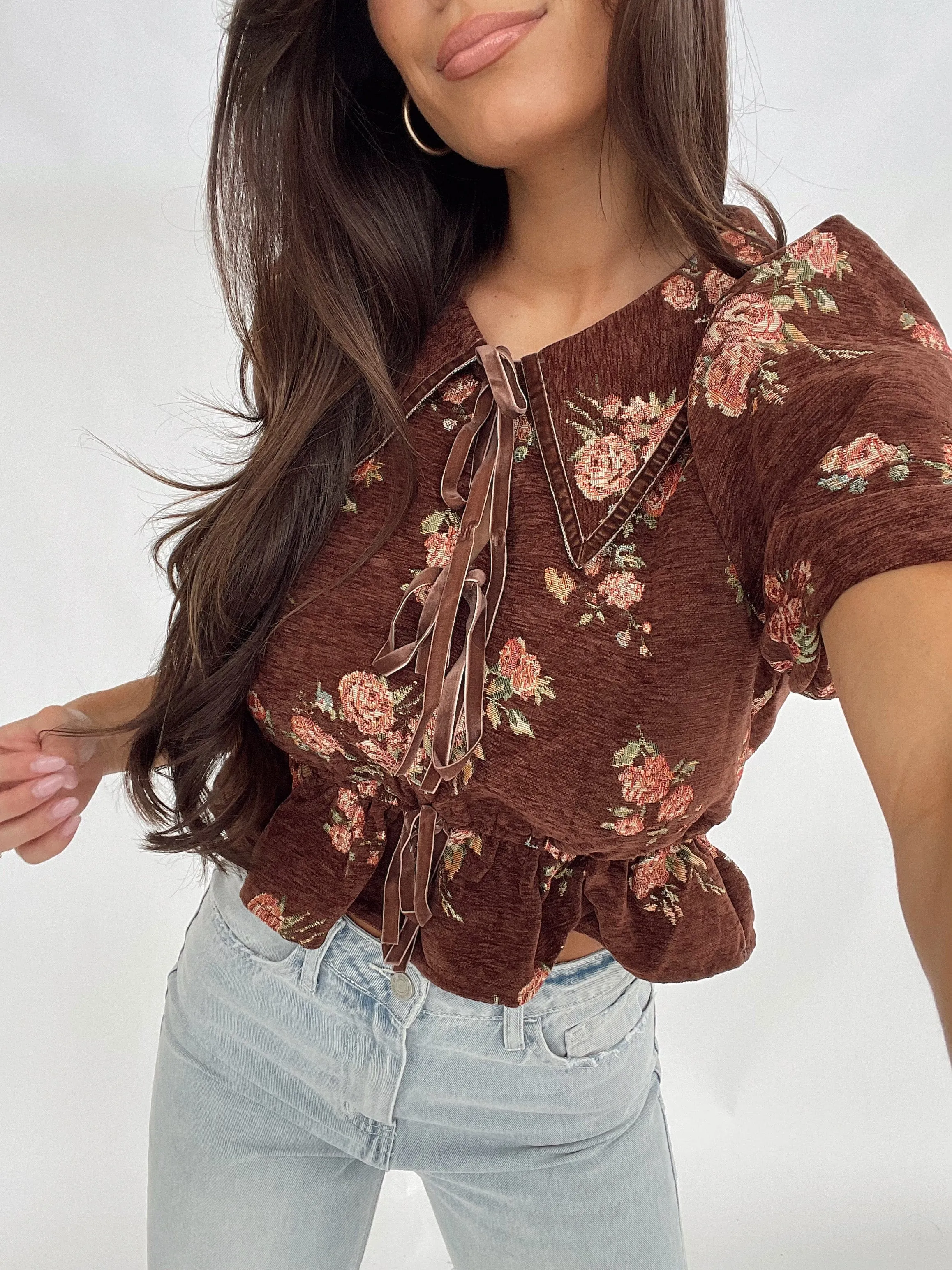 Floral Ties Top