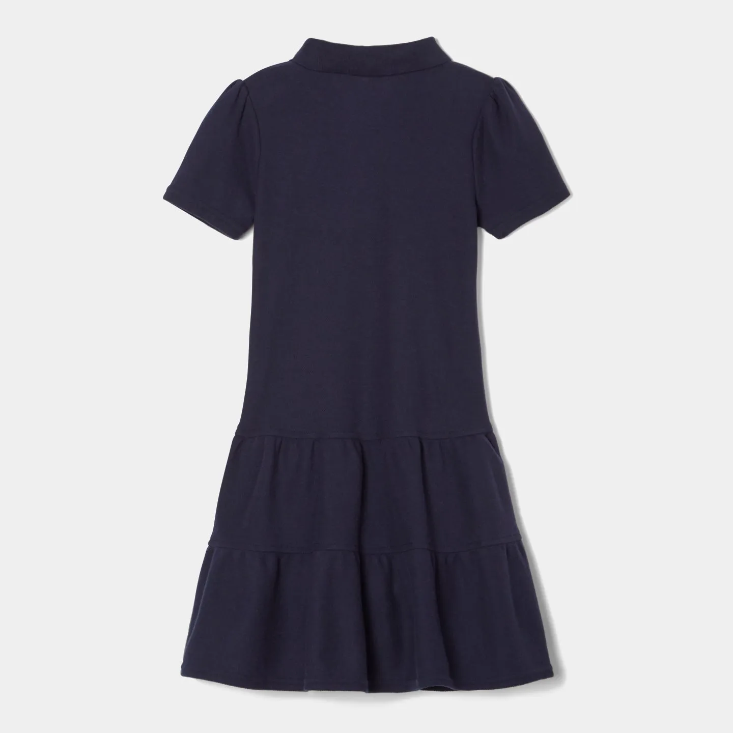 Girls Ruffle Pique Polo Dress