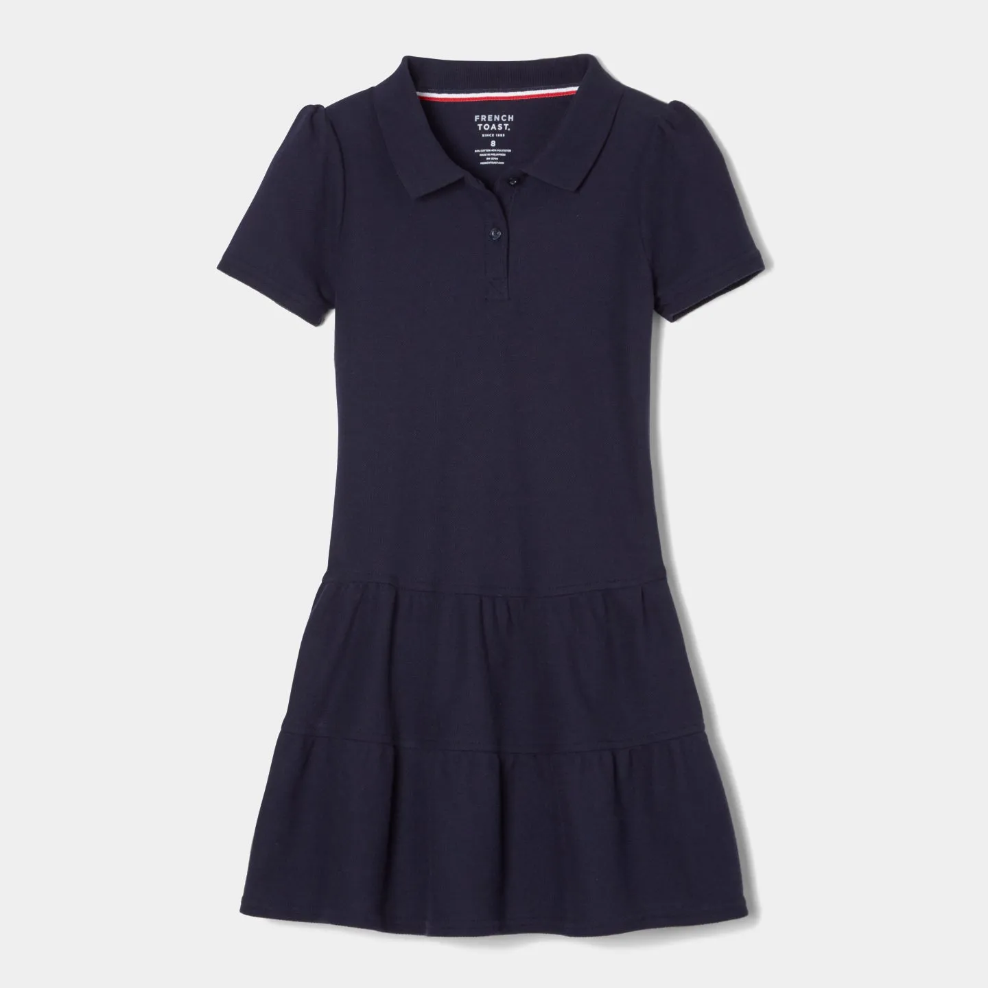 Girls Ruffle Pique Polo Dress