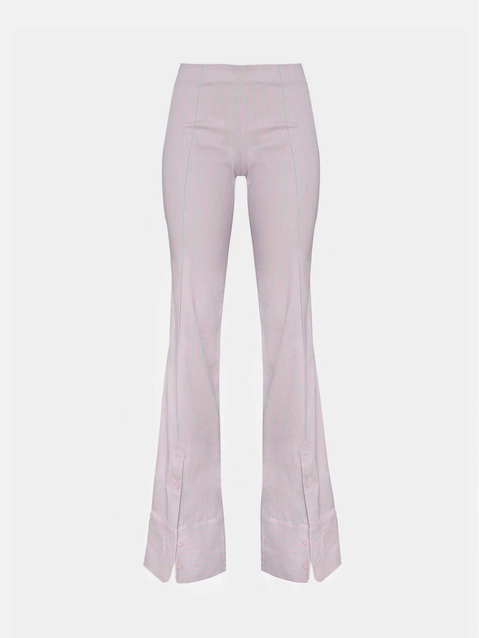 Haven Pants Grey/Pink Pinstripe