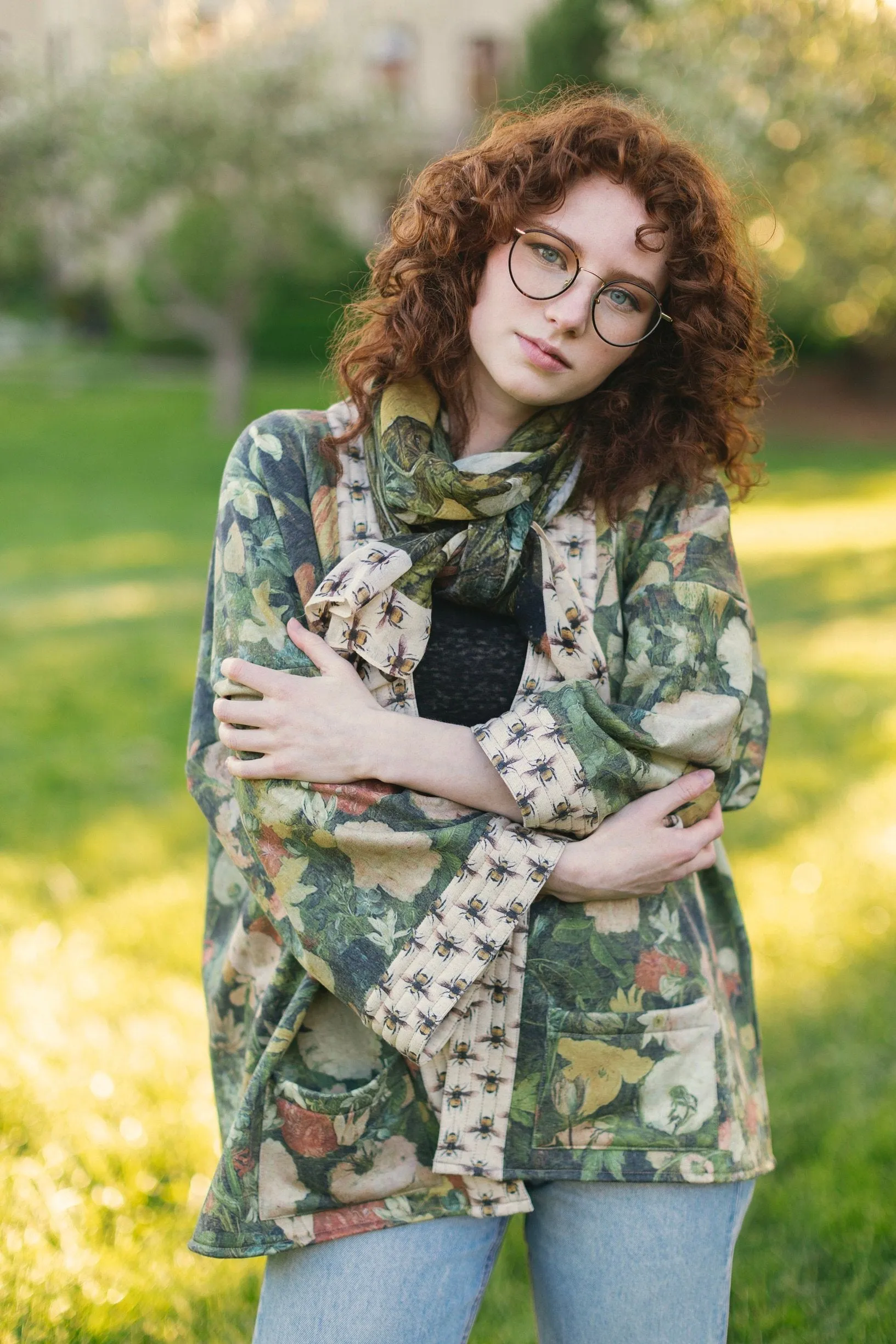 I Dream In Flowers Cozy Bees Cottage Cardigan