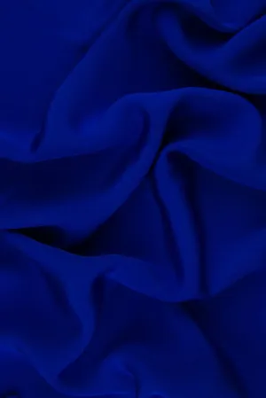 Imperial Blue Silk 4-Ply Crepe Fabric