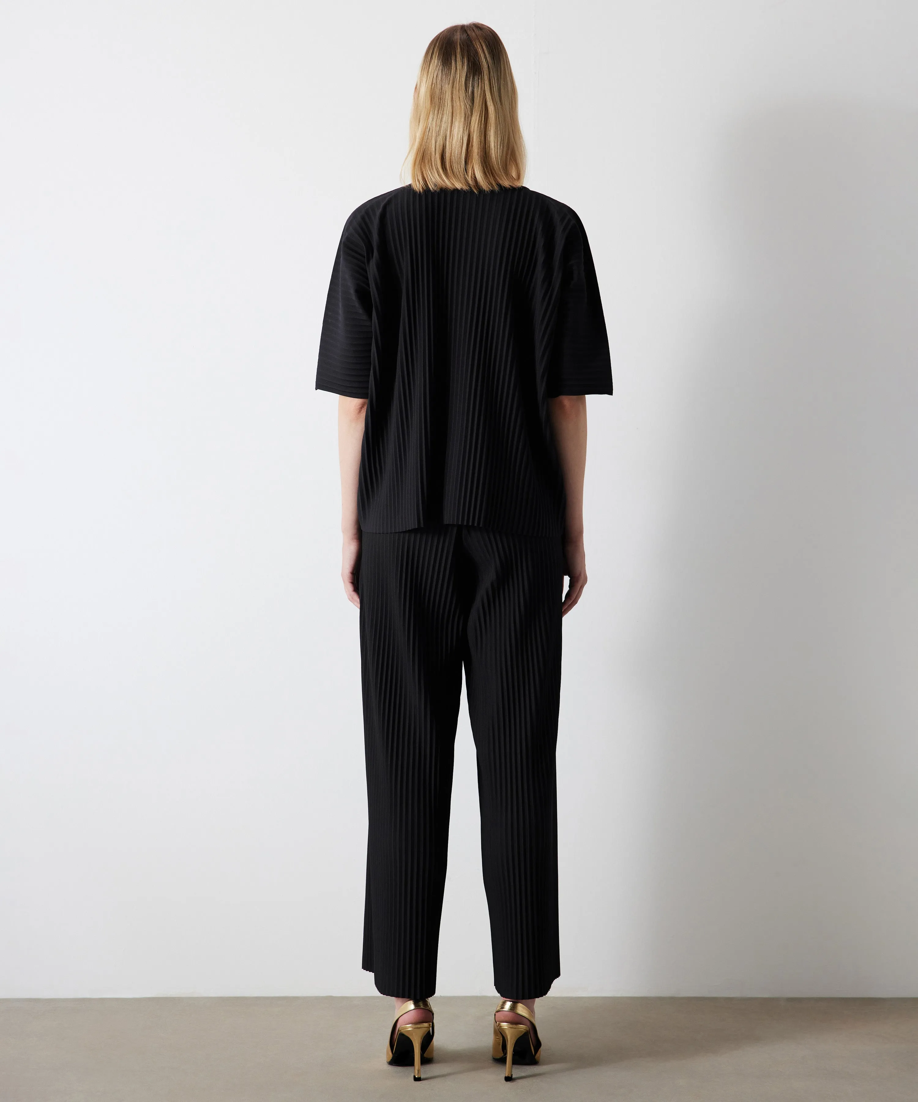 Ipekyol Pleated V-Neck Solid Blouse Black