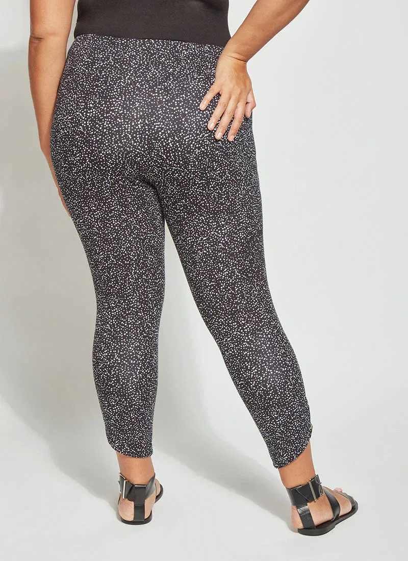 Jasmyne Crop Pattern Legging, Fizz Dot Black