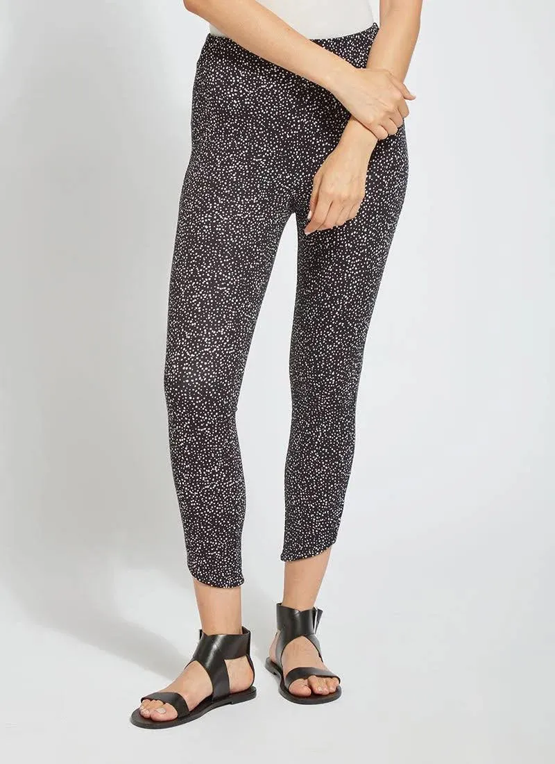 Jasmyne Crop Pattern Legging, Fizz Dot Black