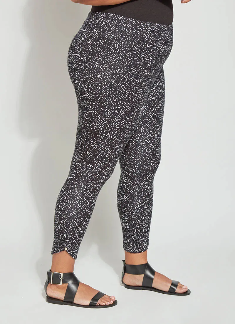 Jasmyne Crop Pattern Legging, Fizz Dot Black