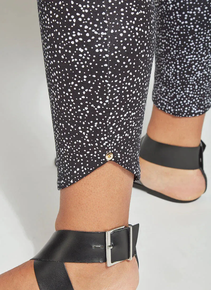 Jasmyne Crop Pattern Legging, Fizz Dot Black