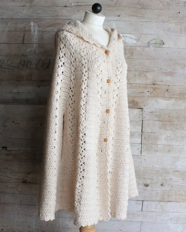 Long Hooded Cape Crochet Pattern