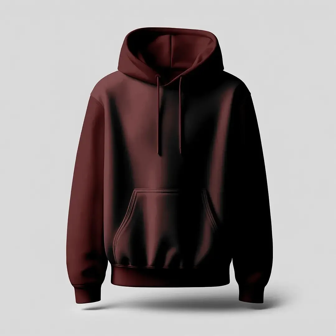 Maroon Oversized Hoodie for Men (Heavyweight)