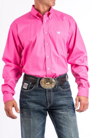 Men's Cinch Solid Pink Button Down Shirt