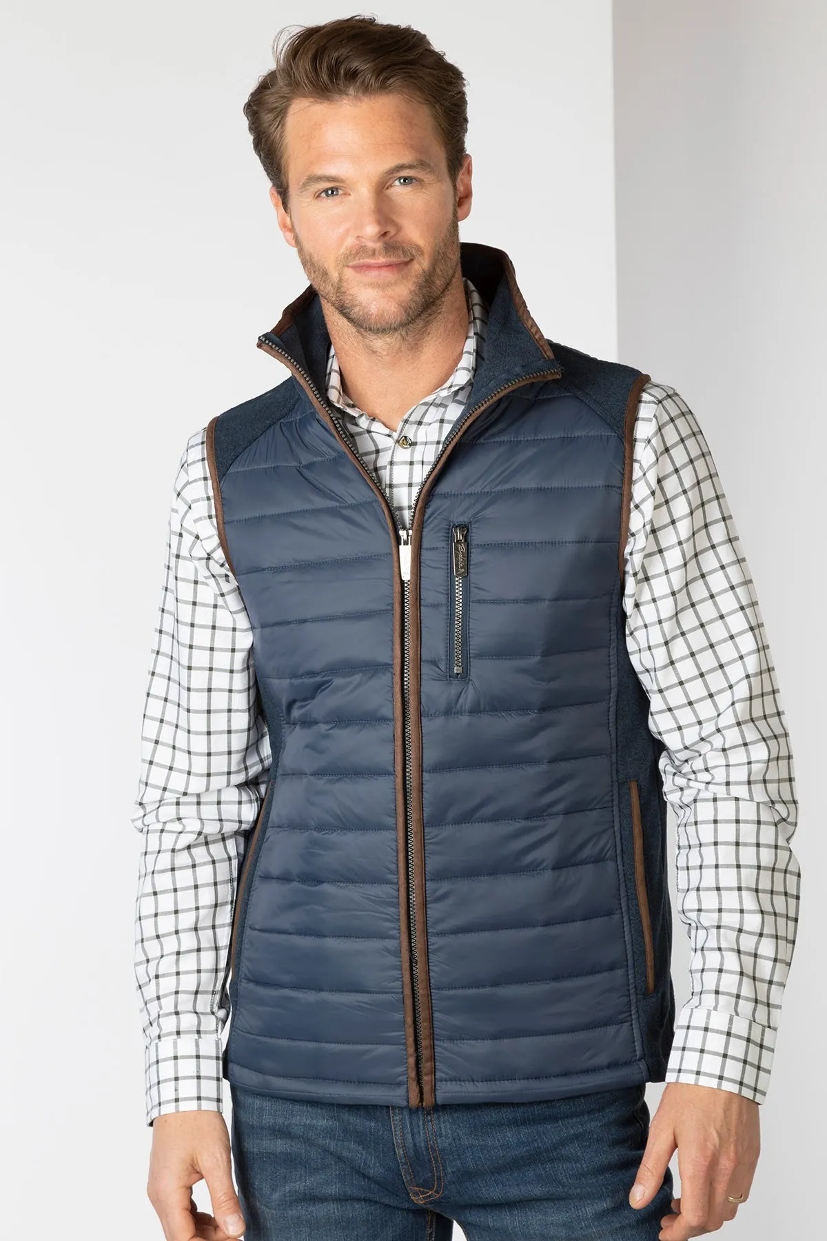 Men's Hybrid Fleece Gilet - Huggate