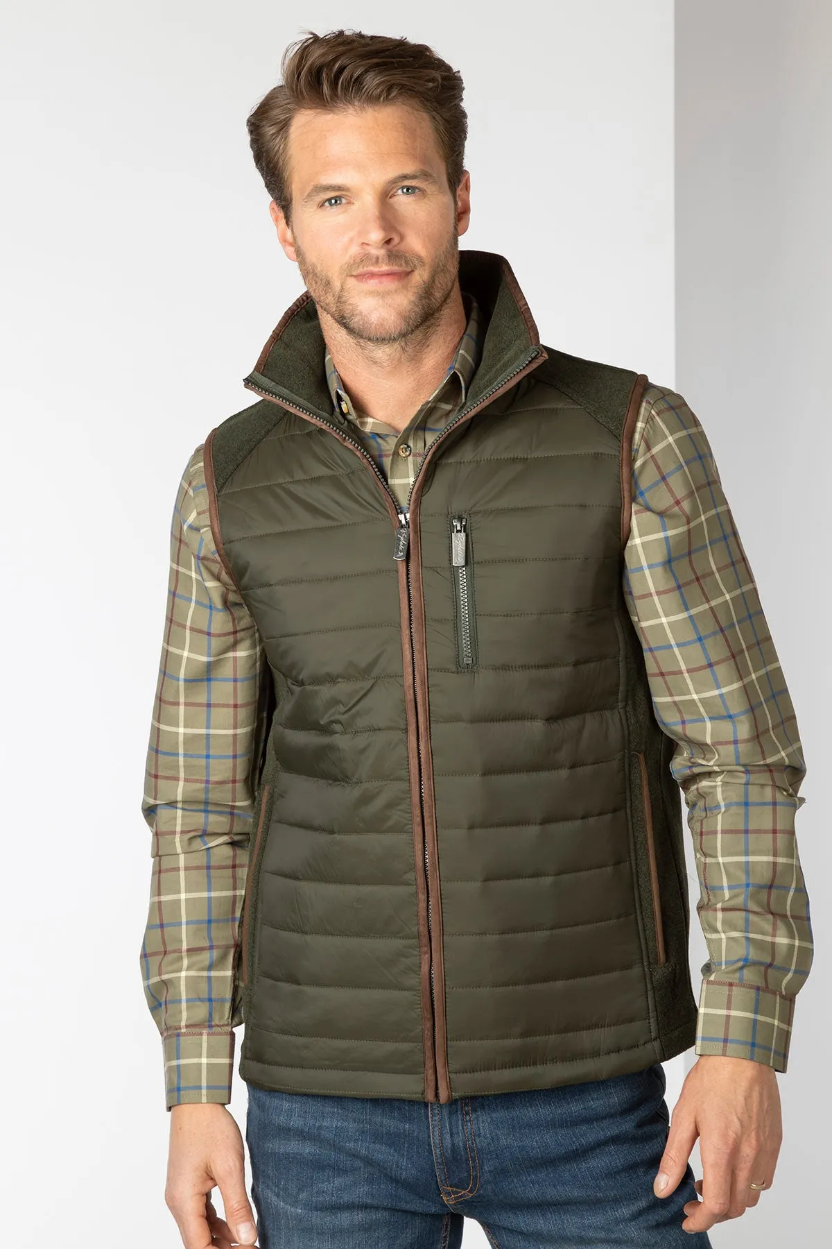 Men's Hybrid Fleece Gilet - Huggate