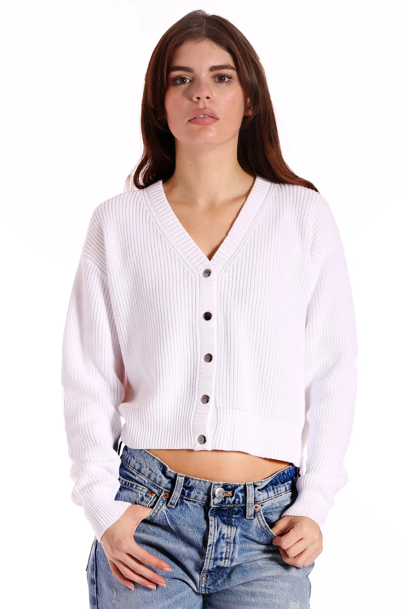 Minnie Rose Shaker Cropped Cardigan