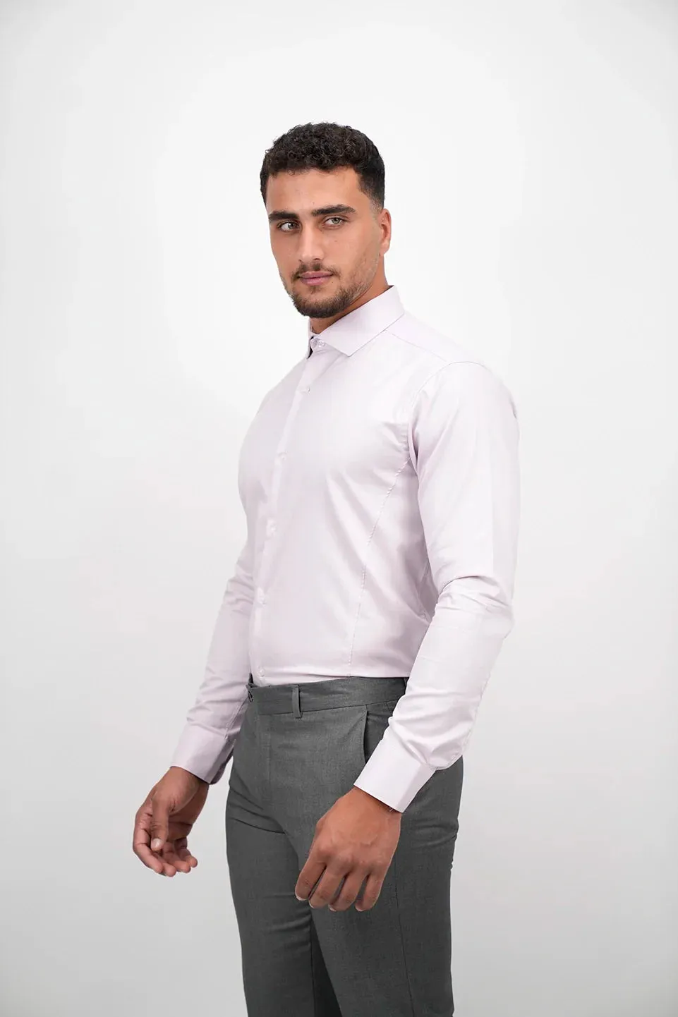 Non Iron Long Sleeved Light Purple Shirt