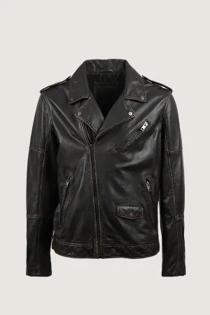 Novado - Biker Leather Jacket - Black - 1 Piece