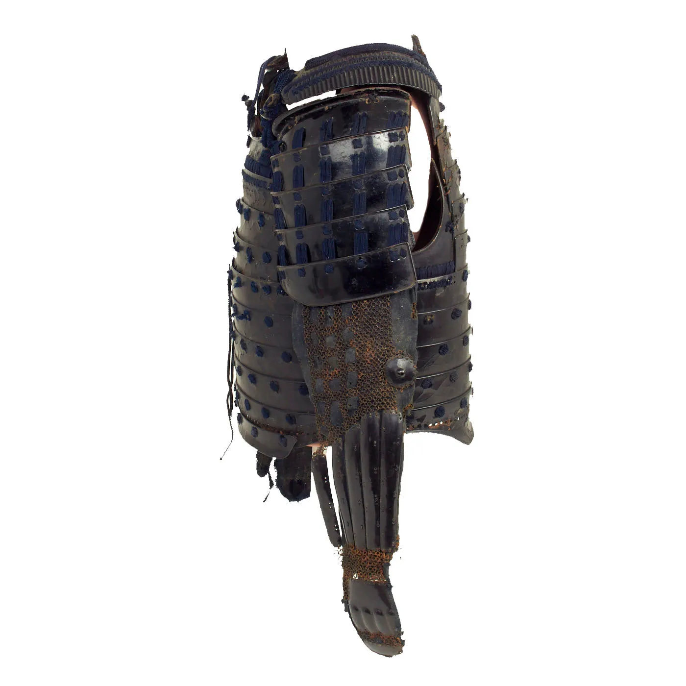 Original 19th Century Japanese Samurai Edo Period Enameled Cuirass with Shoulder, Arm & Hand Armor