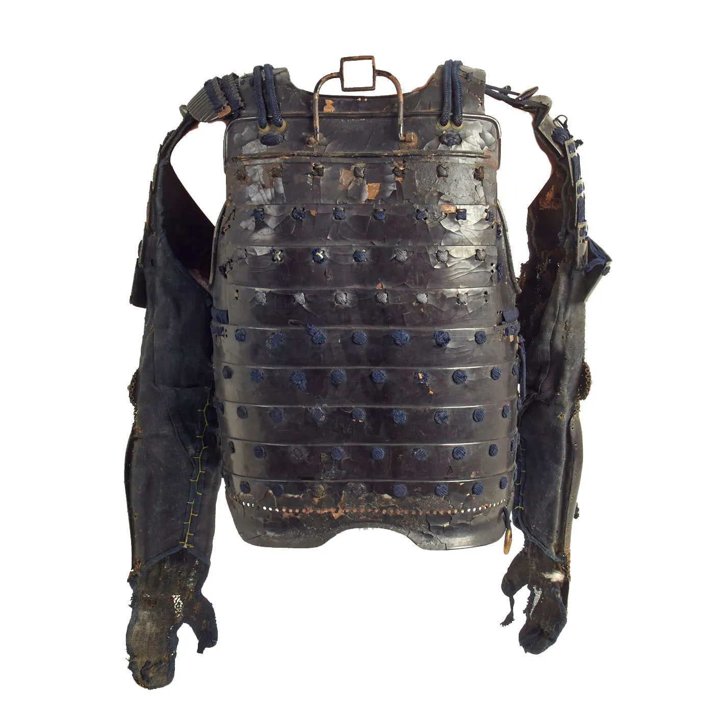 Original 19th Century Japanese Samurai Edo Period Enameled Cuirass with Shoulder, Arm & Hand Armor