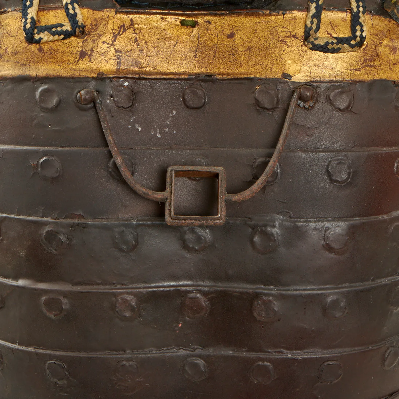 Original 19th Century Japanese Samurai  Edo Period Helmet with Family Crest and Armor Breastplate Set