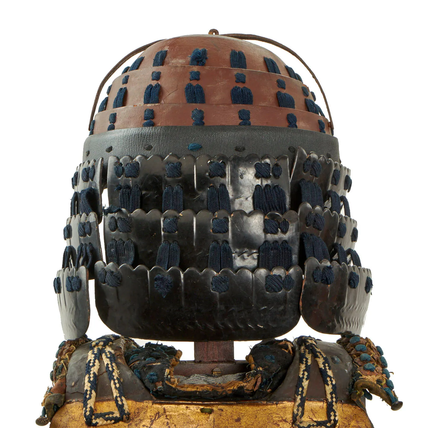 Original 19th Century Japanese Samurai  Edo Period Helmet with Family Crest and Armor Breastplate Set