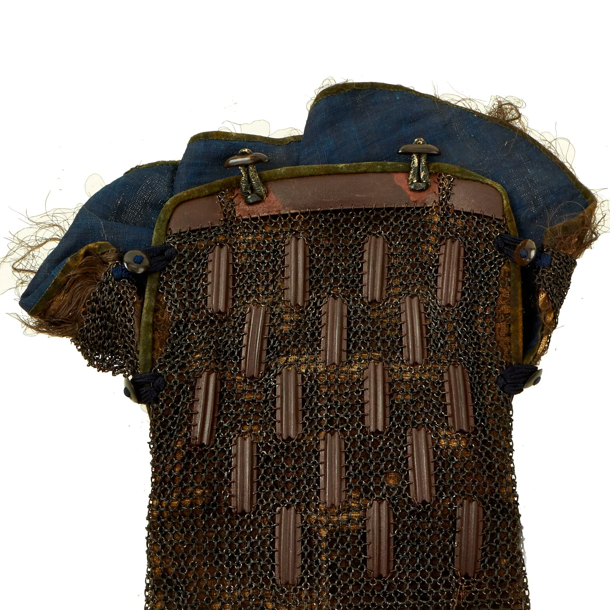 Original Japanese 19th Century Edo Period Samurai Full Body Armor with Kabuto Helmet in Wood Transit Chest