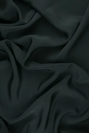 Pewter Silk 4-Ply Crepe Fabric