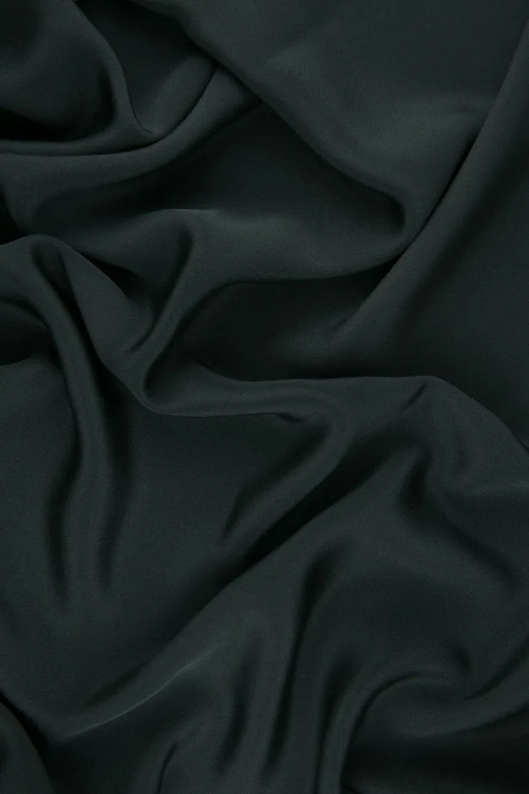 Pewter Silk 4-Ply Crepe Fabric