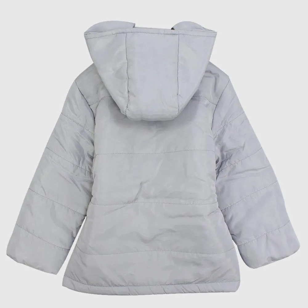 Plain Long-Sleeved Waterproof Hooded Jacket