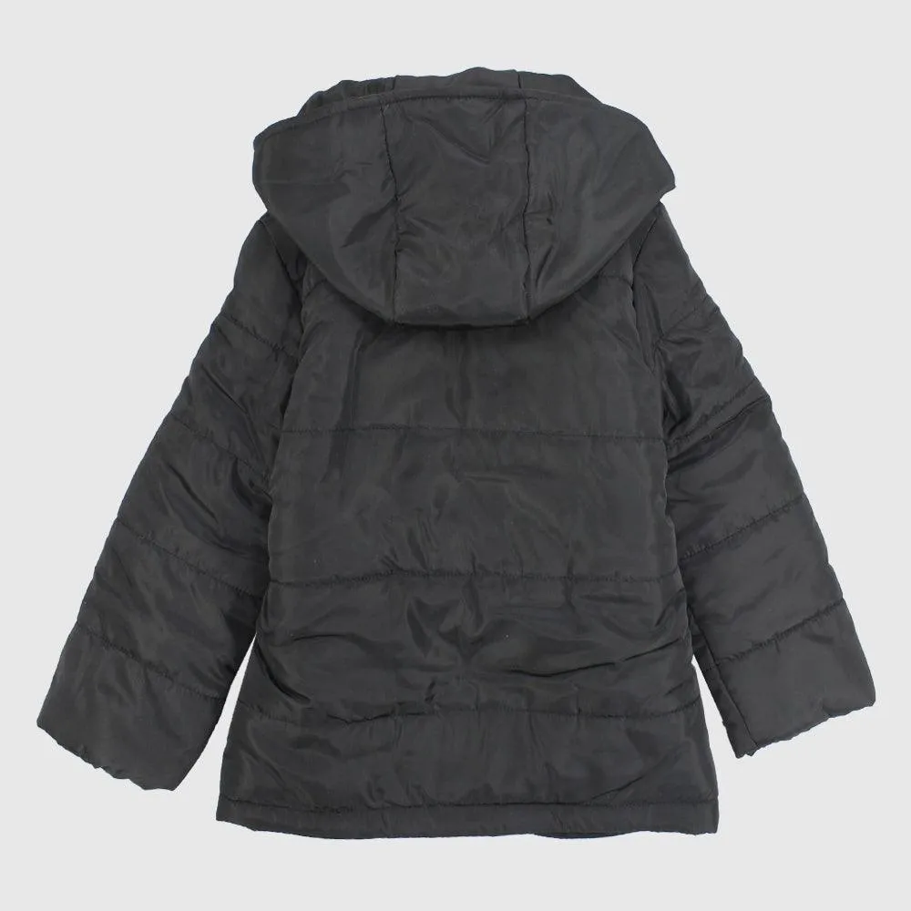 Plain Long-Sleeved Waterproof Hooded Jacket