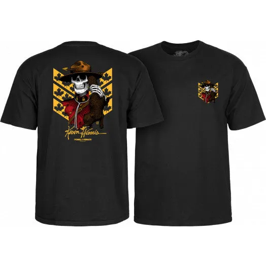 POWELL-PERALTA T-SHIRT KEVIN HARRIS MOUNTIE BLACK