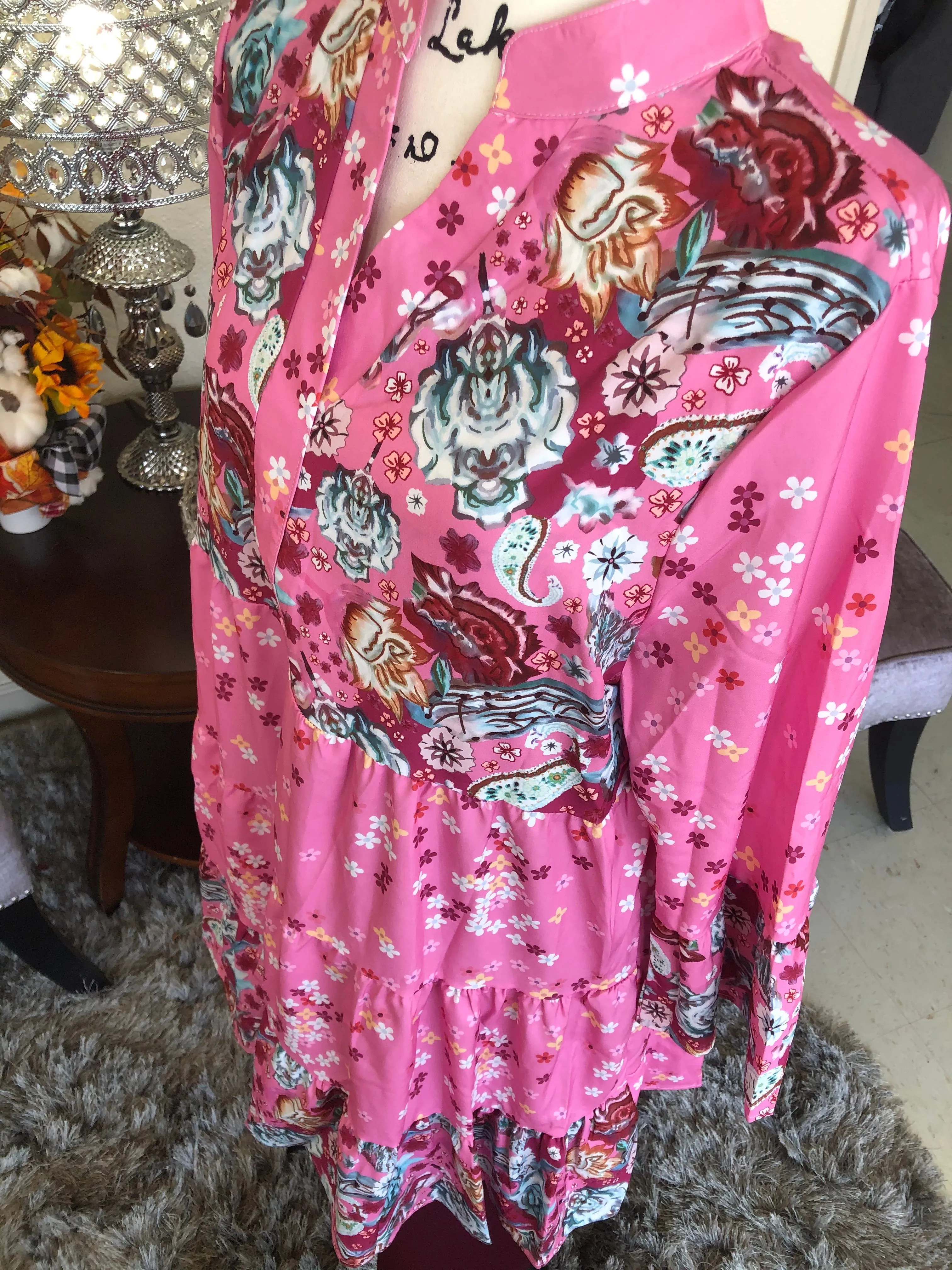 Pretty on Pink Tiered Tunic/Top