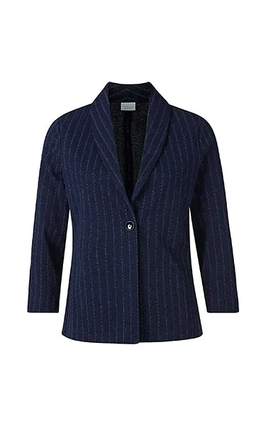 Rich & Royal Stripe Blazer Midnight Blue