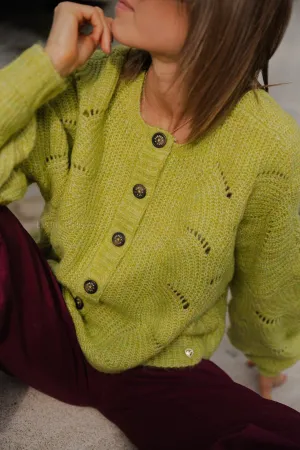 Rika cardigan green tea