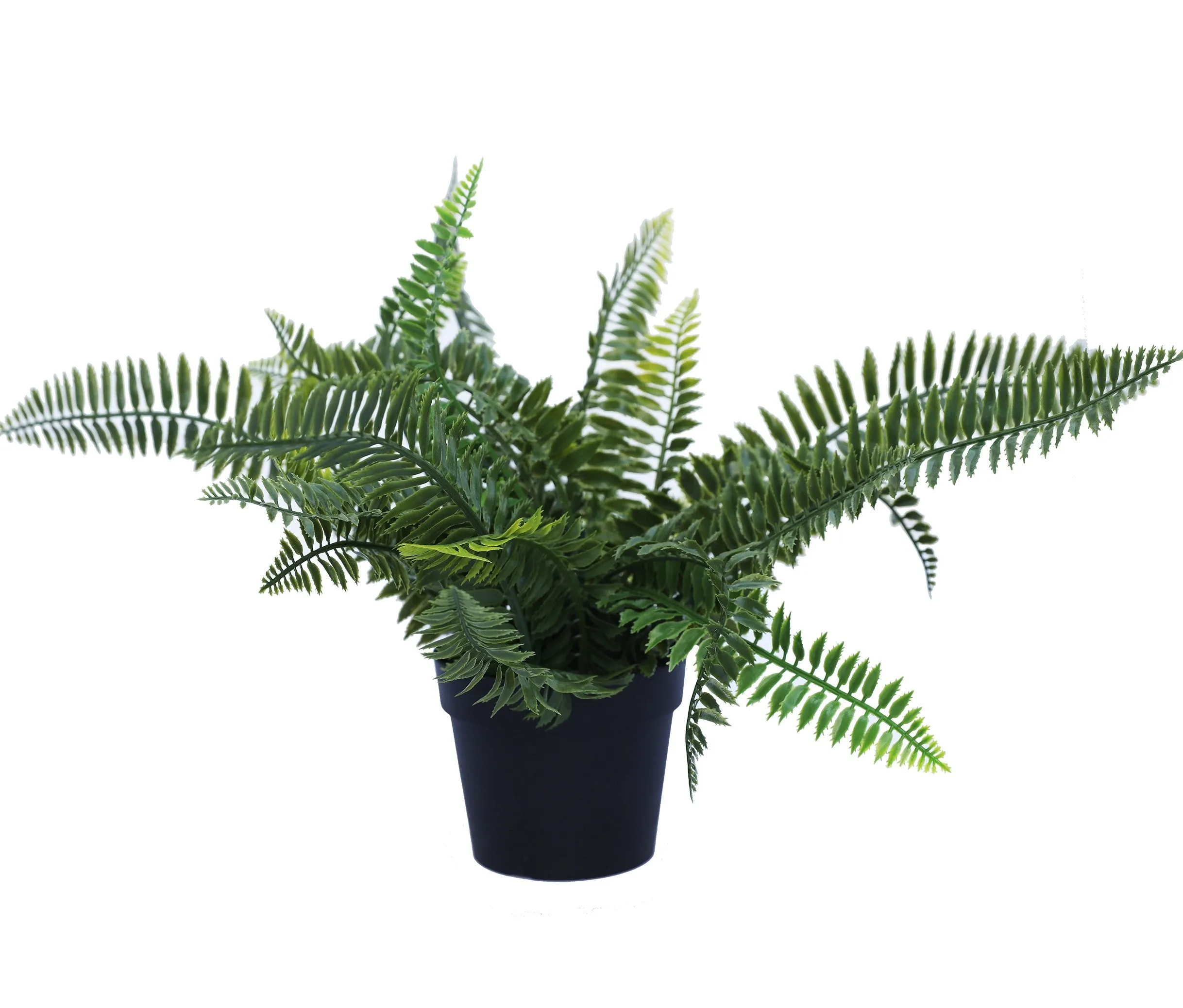 Small Potted Artificial Dark Green Fern Plant UV Resistant 20cm