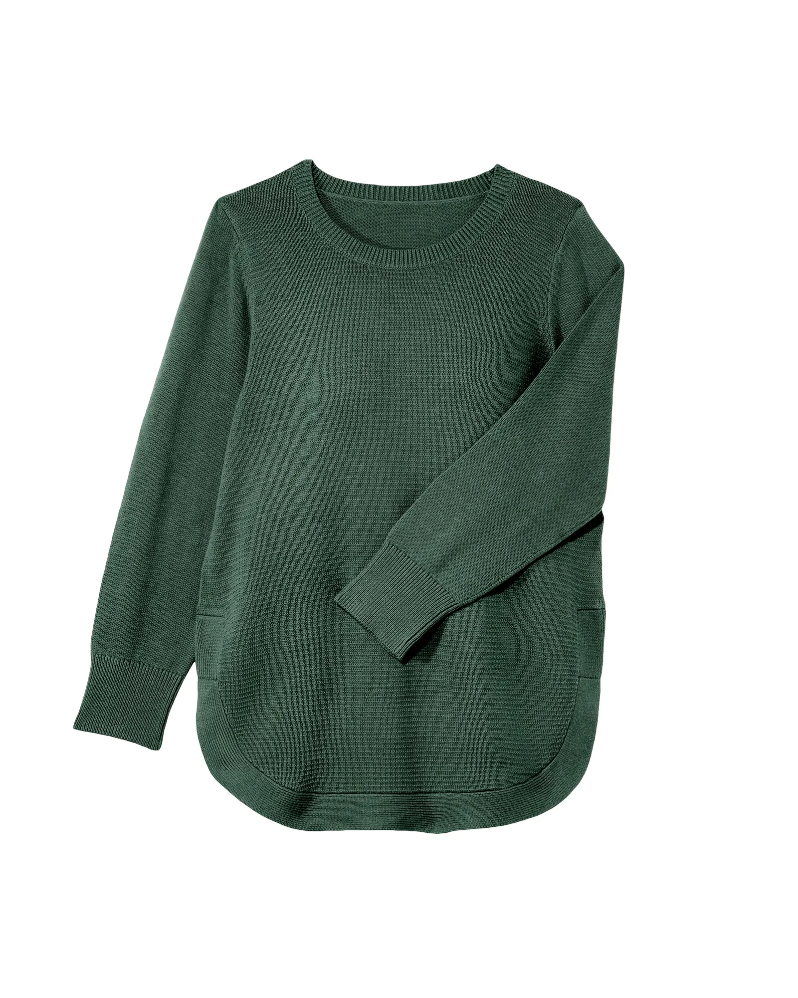 Sophie Cotton Sweater | Forest Green